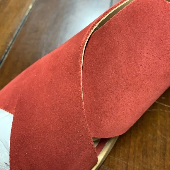 ANTHROPOLOGIE Red Criss-cross heeled sandals38/7,5 - Picture 12 of 12